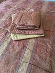 New Croscill Burgundy Gold Jaquard King Comforter 3 Pc Set Red Striped Paisley. Fixed Price $350.00.