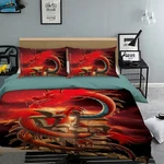 3D Chinese Red Dragon O1023 Bed Pillowcases Quilt Cover Duvet Vincent Fay. Fixed Price $119.01.