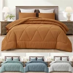 Rory 3-PIECE Triangle Geometric Quilted Soft Washed Microfiber Comforter Set. Fixed Price $52.99.