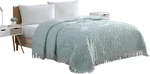 Beatrice Home Fashions Medallion Chenille Bedspread, Queen, Blue. Fixed Price $134.06.