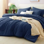 Cozylux King Comforter Set 7 Piece Navy Blue Bed Bag With Sheets. Fixed Price $104.99.