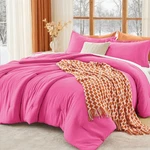 Queen Comforter Set Ultra Soft Down Alternative 3 Piece Hot Pink Lightweight. Fixed Price $59.99.