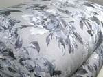 Martha Stewart Gray Ruched Floral Flowers Queen Comforter Sheet Set Shams New. Fixed Price $70.00.