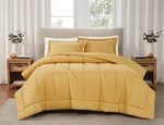 Brooklyn Loom Solid Cotton Percale Mustard Yellow King 3PC Comforter Set. Fixed Price $139.00.