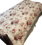 Waverly Norfolk Rose Twin Quilted Comforter Reversible General Store Stripe. Fixed Price $115.00.