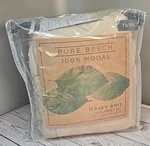 Pure Beech Jersey Knit Sheet Twin Set 100% Modal Soft Bedding Beige Taupe New. Fixed Price $80.96.