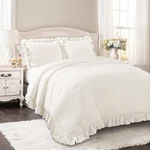 Lush Decor Reyna Ruffle Full Queen Bedding Set White Microfiber Comforter. Fixed Price $159.90.