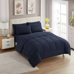 5-PIECE Twin Comforter Set Soft Down Alternative, Luxurious Microfiber Sheets,. Fixed Price $255.99.