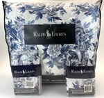 Vintage Ralph Lauren Nanking Blue White Chinoiserie Dragon Comforter Set Queen. Fixed Price $1250.00.