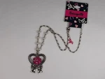 Betseyville Necklace Pink Rose Heart Bow Faux Pearl Girly Costume Johnson. Fixed Price $22.00.
