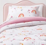 Pillowfort Unicorn Twin Comforter Set Kids Bedding Rainbow Pink Sham New. Fixed Price $34.95.