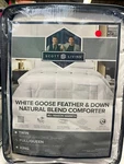 Scott Living White Goose Feather And Down Natural Blend Full/queen Comforter New. Fixed Price $150.00.