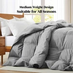 Peace Nest Down Feather Fiber Comforter All Season Super Soft Shell Dark Grey. Fixed Price $65.99.
