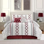 Stratford Park Luxury 7 Piece Cozy Comforter Set, California King, White And .... Fixed Price $162.08.