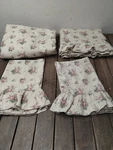 Vnt Ralph Lauren Sophie Brooke Yellow Floral King Sheet Set Shams Ruffle 4PC Euc. Fixed Price $200.00.