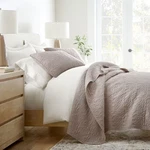 Stripes Floral And Diamonds Quilted Coverlet Set With Shams - Becky Cameron,. Fixed Price $60.60.