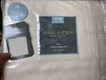 Royal Sateen Luxury Bedding Full, King 1200 Tc Tan Sheet Set, Or 1000 Cream. Fixed Price $75.00.