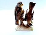 Vintage 1960'S Norcrest Twin Brown Birds On Branch 6.5" Tall Japan Figurine. Fixed Price $21.59.