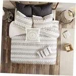 Ink+ivy Luxurious Cotton-bedding Set Comforter K/cal Rhea Ivory/charcoal. Fixed Price $130.13.
