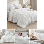 Full Size Comforter Sets 7 Pieces White Bedding Sheets Pillowcases. Fixed Price $158.99.