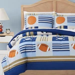 My World Denim And Khaki Sports Comforter Set Multi Twin. Fixed Price $46.99.