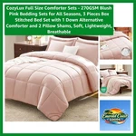 270GSM Down Alternative Comforter Set - Soft Blush Pink Elegant Bedrooms. Fixed Price $57.99.