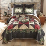 Donna Sharp Cardinal Pines Rustic Patchwork Country King 3 Quilted Bed Set. Fixed Price $154.00.