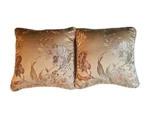 Croscill Home Anya Iris Gold & Purple Square Throw Decorative Bed Pillow Set / 2. Fixed Price $45.99.