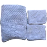 White Cotton Williamsburg Quilt Set Pillow Shams 86 X 112 Blanket Bedding King. Fixed Price $65.00.