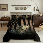Feelyou American Flag Bedding Set Fishing And Hunting Comforter Kids. Fixed Price $57.98.
