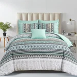 Boho Paisley Floral Striped Comforter Set 8-PCS In Bag Microfiber All Seasons. Fixed Price $83.89.
