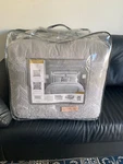 Lacourte 8 Piece Queen Comforter Set Chateau Cotton Grey T94250. Fixed Price $180.00.