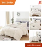 Queen Faux Fur Comforter Set Soft Plush All Season Cozy Bedding 3 Pieces. Fixed Price $69.97.
