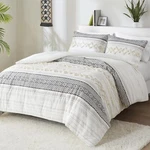 Hyde Lane Farmhouse Bedding Comforter Sets, Ivory Full/queen Size Boho Se.... Fixed Price $131.28.