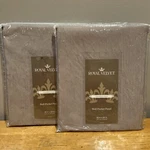 2 Jcp Royal Velvet Crushed Voile Rod-pocket Sheer Panels 50" X 84 Soft Platinum. Fixed Price $35.99.