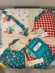 Pioneer Woman Quilt King Size Petal Party Patchwork Comforter Ruffle Trim New. Fixed Price $85.00.