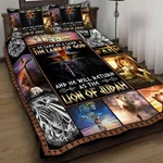 The Lamb Of God, Lion Judah Christian Quilt Bedding Set. Fixed Price $79.99.