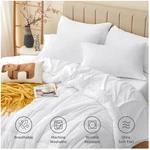 College Dorm Twin Xl Bedding Set - White Comforter. Fixed Price $86.39.