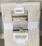 Dkny Pure Solid Blush Pink Cotton Sateen Full/queen Duvet Cover Set 300TC. Fixed Price $45.99.