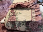 Glynda Turley Rose Rhapsody Full Reversible Comforter Bedskirt & 2 Ruffled Shams. Fixed Price $279.99.