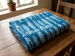 Indian Hand Block Fish Printed Cotton Kantha Quilt Bedspread Blanket, Gifts. Fixed Price $71.40.