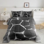 Honeycomb Comforter Set Hexagonal Ombre Silver Grey Queen Multi 91. Fixed Price $36.38.