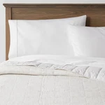 Threshold Quilt Cotton/linen Blend Space Dyed Subtle Stitch, Gray, Full/queen. Fixed Price $33.99.