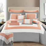 Bed In Bag Chic Home Duke 10 Pc Comforter Set, Shams, Decorative Pillows, Sheets. Fixed Price $106.65.
