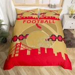 Erosebridal Boys Football Lovers Duvet Cover King Sports Bedding Set 2 Pillow. Fixed Price $74.70.
