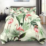 Comforter Set Size, Palm Leaf Leaves Floral Soft 3 Pcs Bedding Queen Flamingo. Fixed Price $85.43.
