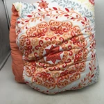 Amazonbasics Teen Coral Medallion Soft Comforter Bedspread Full Queen Size. Fixed Price $44.99.