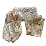 Cuddledown King Duvet Cover Set 6PC Floral Yellow Cotton Cottagecore Shabby Chic. Fixed Price $199.00.