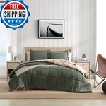 Nautica - King Comforter Set Reversible Bedding Matching Shams Microsuede. Fixed Price $103.08.