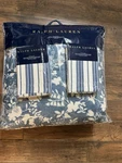 Nip Ralph Lauren Indigo Cottage Floral King Comforter & 3 Euro Shams 4PC. Fixed Price $399.99.